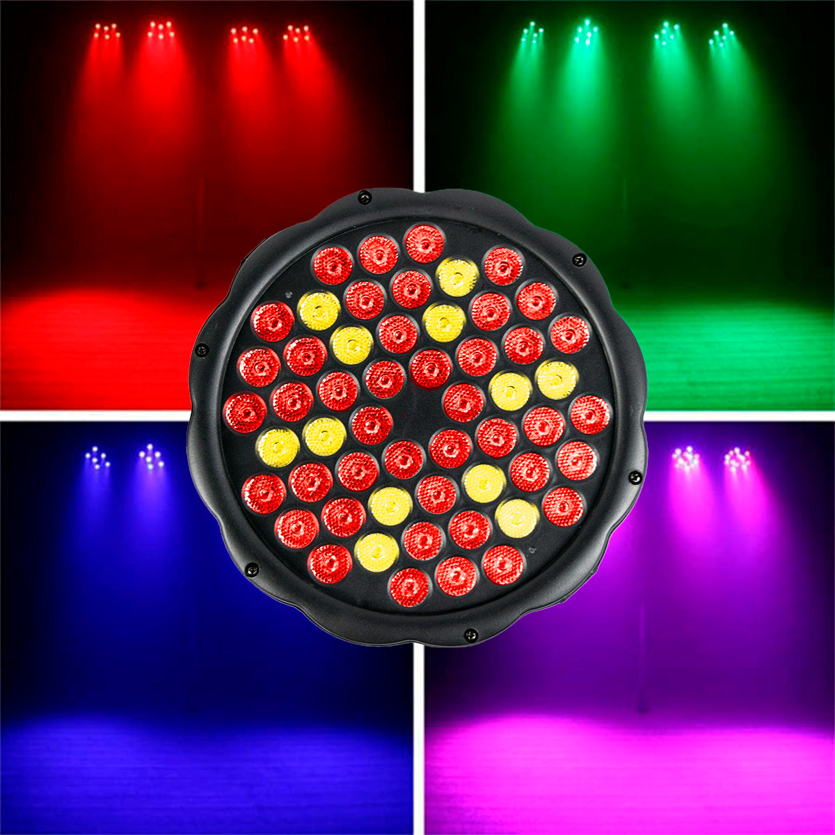 Lampara Par LED 54 Piezas RGBW Profesional