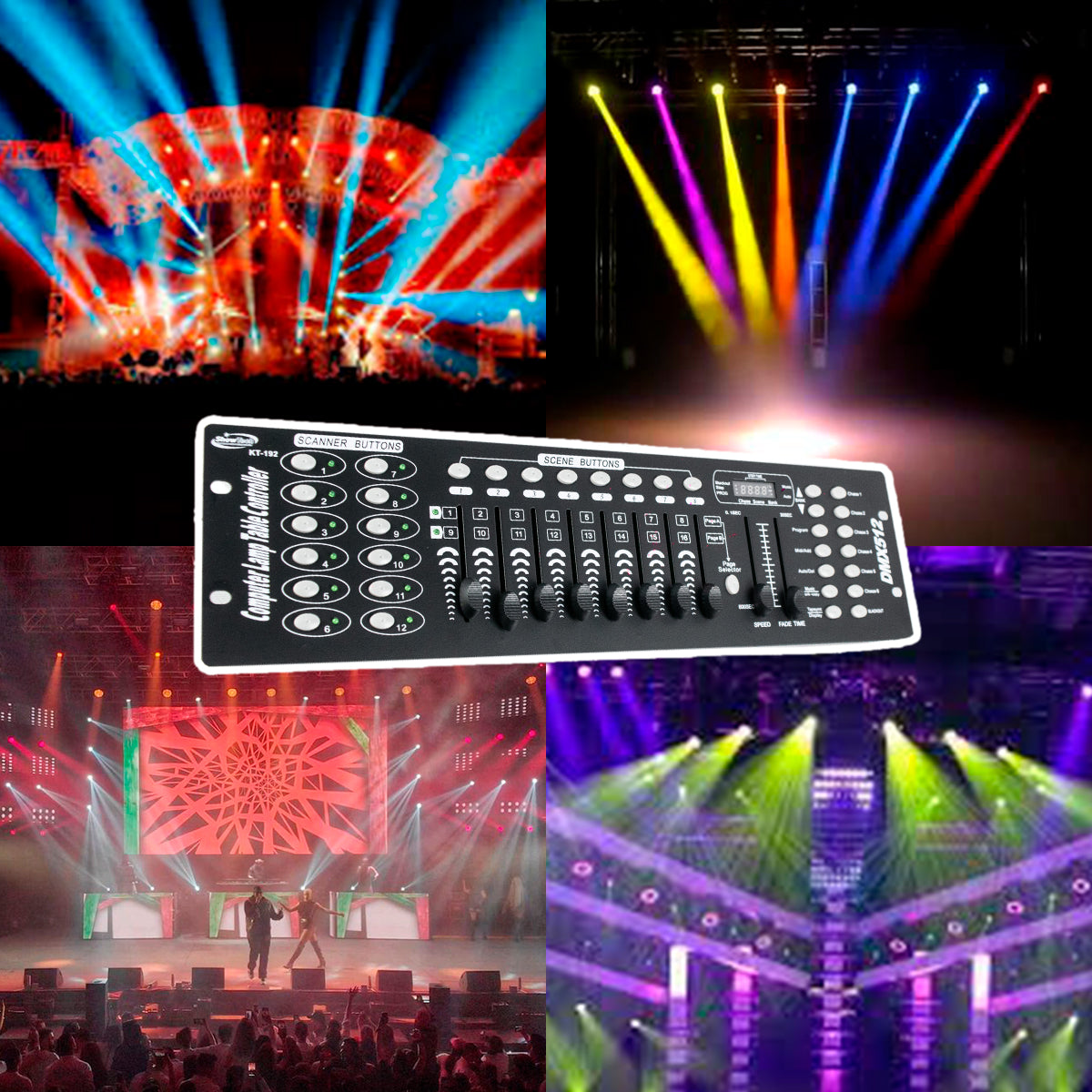 Controlador Dmx 192 Canales Luces Dj Consola 512 Línea Pro