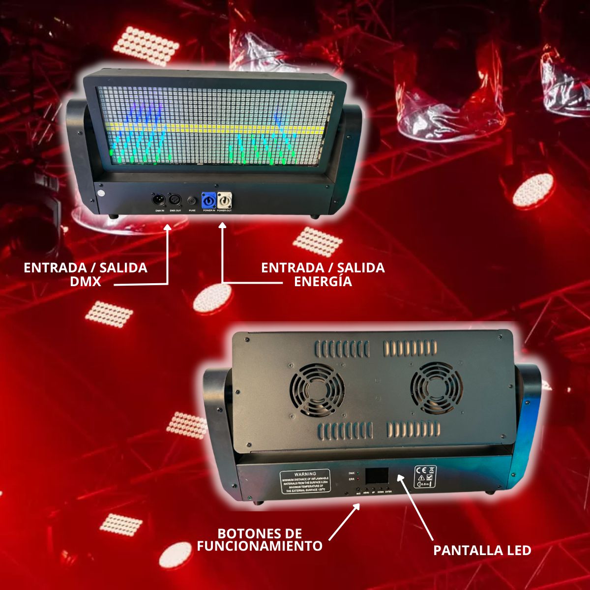 Estrobo Profesional 3 en 1 Showtech LED RGB