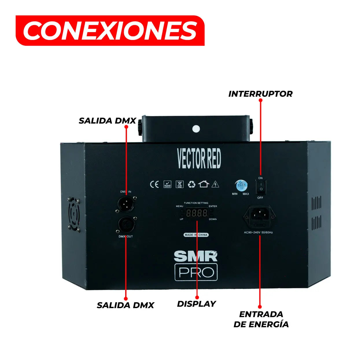 Efecto Laser Fat Rojo 100mw Smr Pro Vector Dmx